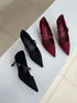 Close Pointy Casual Buckle Heels